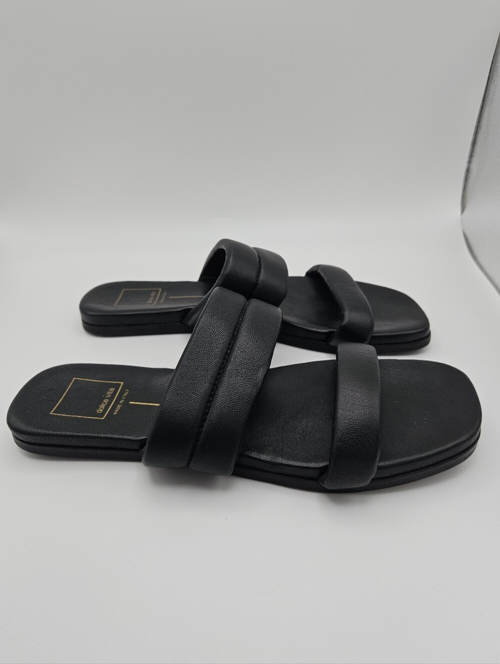 Dolce Vita Adore leather slides puffy Made in Italy size 8.5